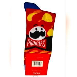 4/$25 Pringles Novelty Crew Socks Potato Chip Socks Fun Unisex Gender Neutral